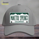 Manitou Springs Colorado Novelty License Plate Hat Cotton / Gray