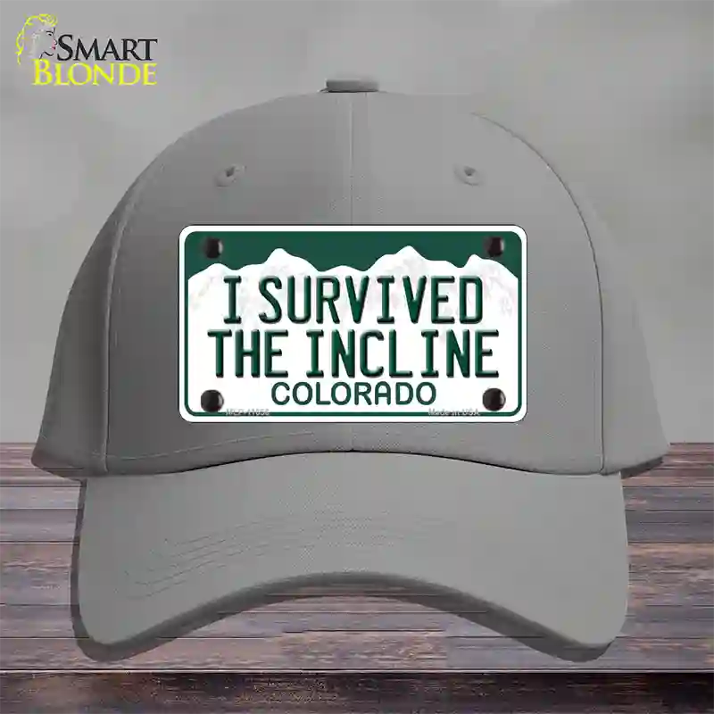 I Survived The Incline Colorado Novelty License Plate Hat Cotton / Gray