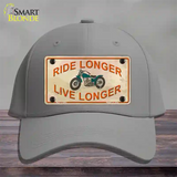 Ride Longer Live Longer Novelty License Plate Hat Cotton / Gray