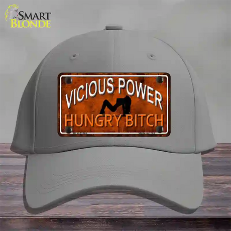 Vicious Power Novelty License Plate Hat Cotton / Gray