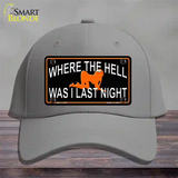 Where The Hell Novelty License Plate Hat Cotton / Gray