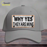 Why Yes They Are Mine Novelty License Plate Hat Cotton / Gray