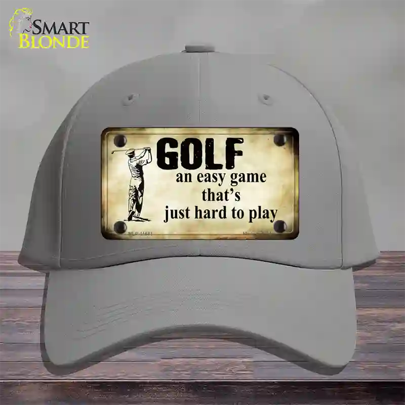 Golf An Easy Game Novelty License Plate Hat Cotton / Gray