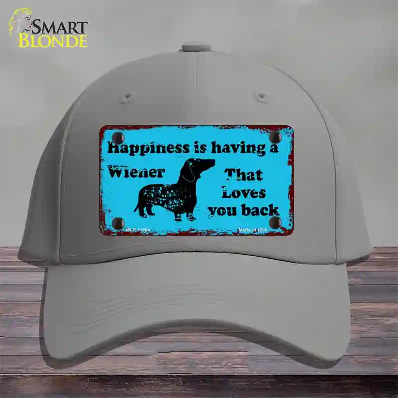 Happiness Is Having A Wiener Novelty License Plate Hat Cotton / Gray