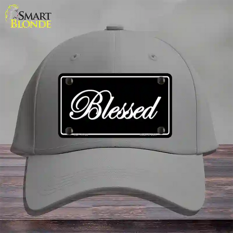 Blessed Black Novelty License Plate Hat Cotton / Gray