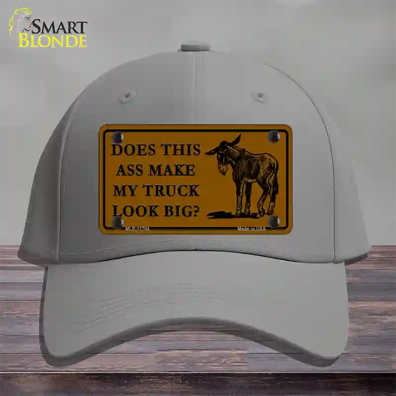 Does This Ass Novelty License Plate Hat Cotton / Gray