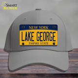 Lake George New York Novelty License Plate Hat Cotton / Gray