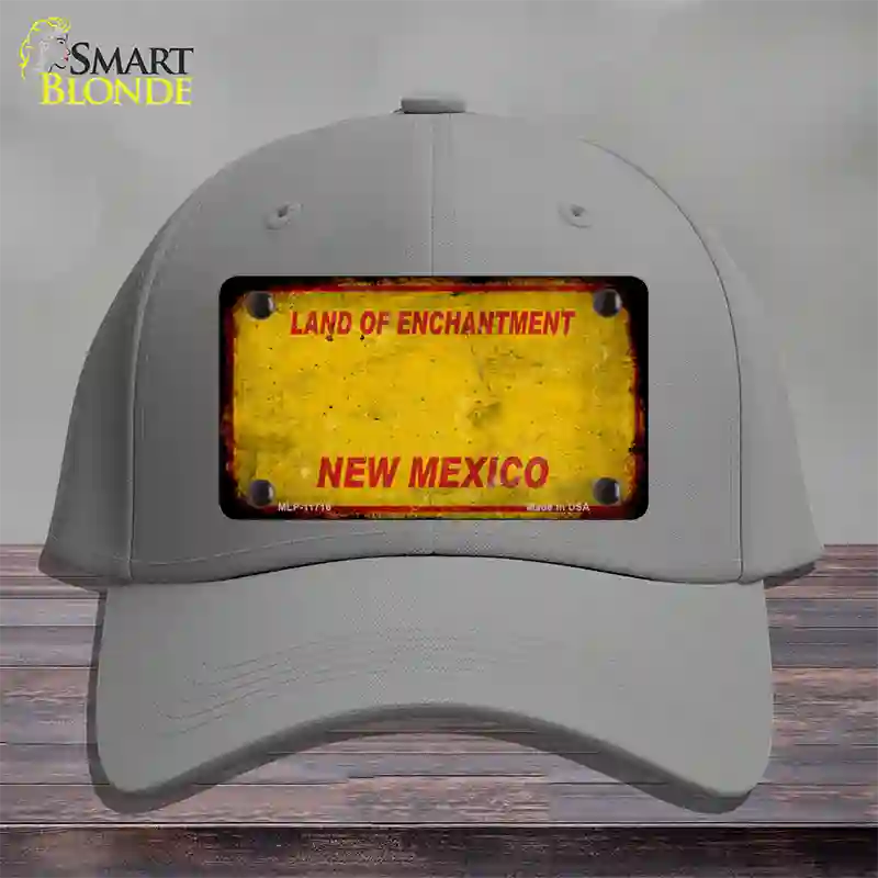 New Mexico Rusty Blank Novelty License Plate Hat Cotton / Gray