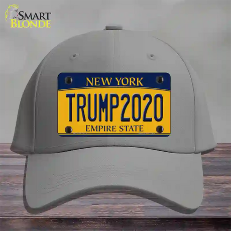 Trump 2020 New York Novelty License Plate Hat Cotton / Gray