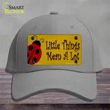 Little Things Mean A Lot Novelty License Plate Hat Cotton / Gray