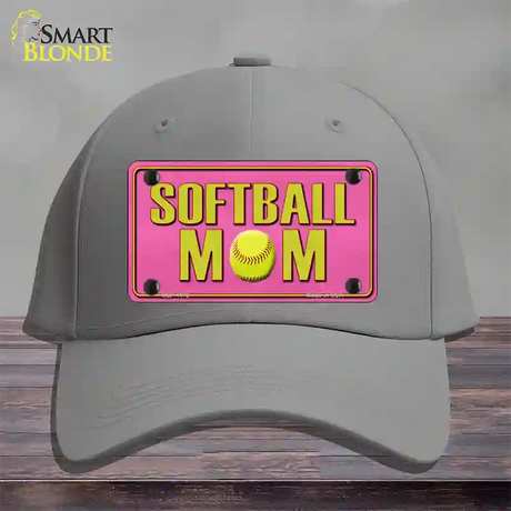 Softball Mom Novelty License Plate Hat Cotton / Gray