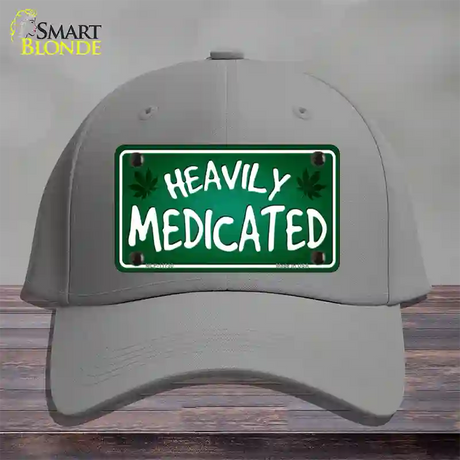 Heavily Medicated Novelty License Plate Hat Cotton / Gray