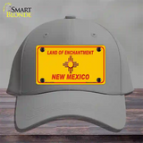 New Mexico Blank Yellow State Novelty License Plate Hat Cotton / Gray