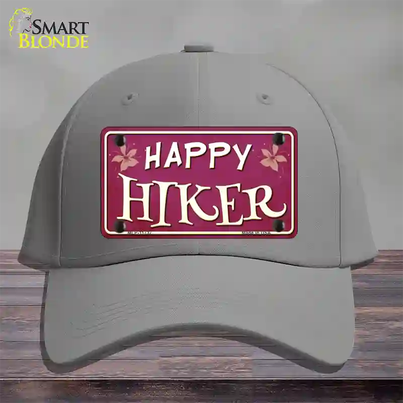 Happy Hiker Novelty License Plate Hat Cotton / Gray