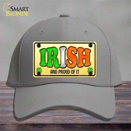 Irish and Proud Novelty License Plate Hat Cotton / Gray