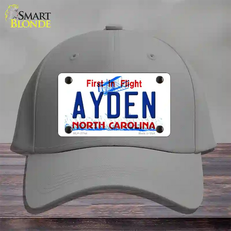 Ayden North Carolina State Novelty License Plate Hat Cotton / Gray