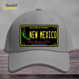 New Mexico Black State Novelty License Plate Hat Cotton / Gray