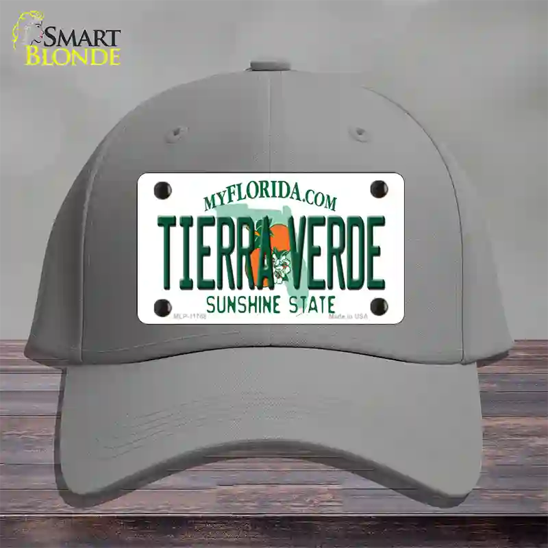 Tierra Verde Florida Novelty License Plate Hat Cotton / Gray