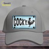 Cocky Chicken Novelty License Plate Hat Cotton / Gray