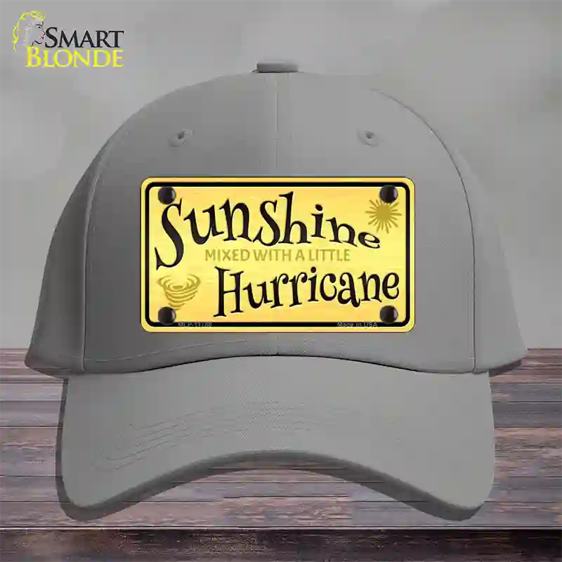 Sunshine With A Little Hurricane Novelty License Plate Hat Cotton / Gray