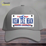 Ocean Isle Beach North Carolina Novelty License Plate Hat Cotton / Gray