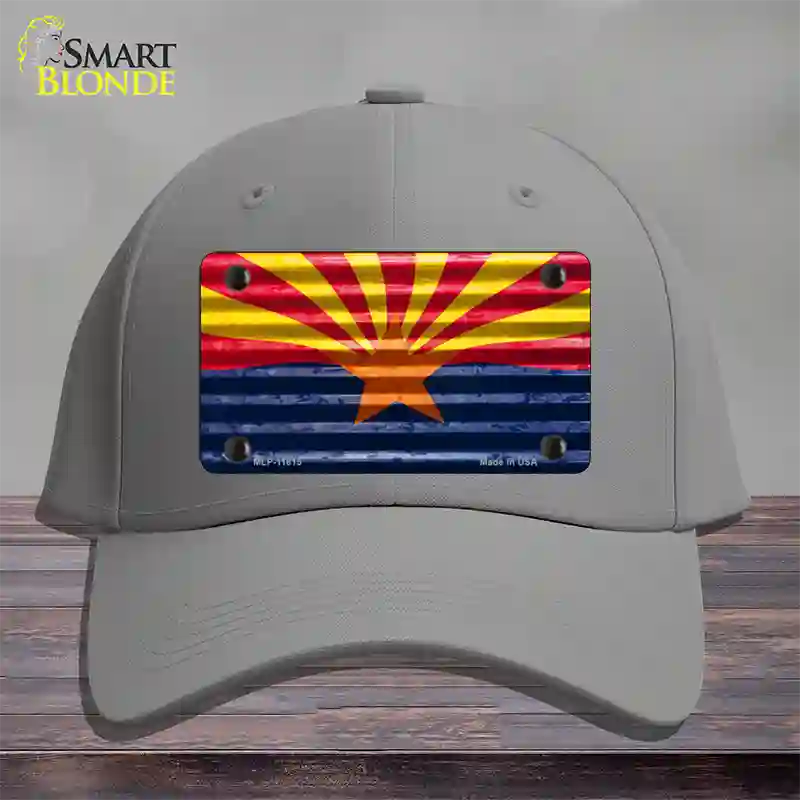 Arizona Flag Novelty License Plate Hat Cotton / Gray