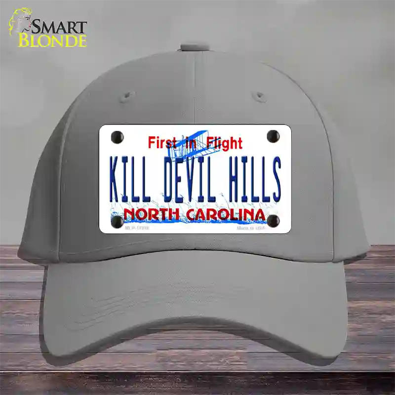 Kill Devil Hills North Carolina Novelty License Plate Hat Cotton / Gray