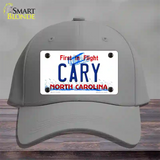 Cary North Carolina Novelty License Plate Hat Cotton / Gray