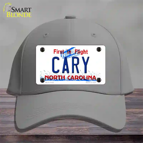 Cary North Carolina Novelty License Plate Hat Cotton / Gray