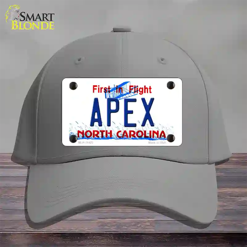 Apex North Carolina Novelty License Plate Hat Cotton / Gray