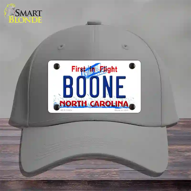 Boone North Carolina Novelty License Plate Hat Cotton / Gray