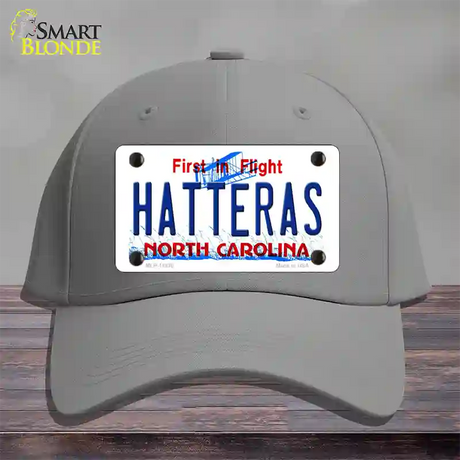 Hatteras North Carolina Novelty License Plate Hat Cotton / Gray