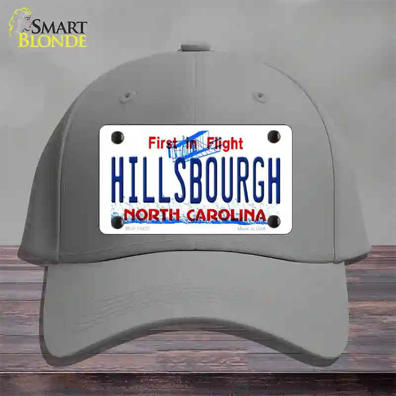 Hillsbourgh North Carolina Novelty License Plate Hat Cotton / Gray