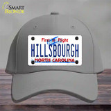 Hillsbourgh North Carolina Novelty License Plate Hat Cotton / Gray