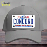 Concord North Carolina Novelty License Plate Hat Cotton / Gray