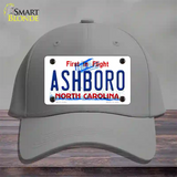 Ashboro North Carolina Novelty License Plate Hat Cotton / Gray