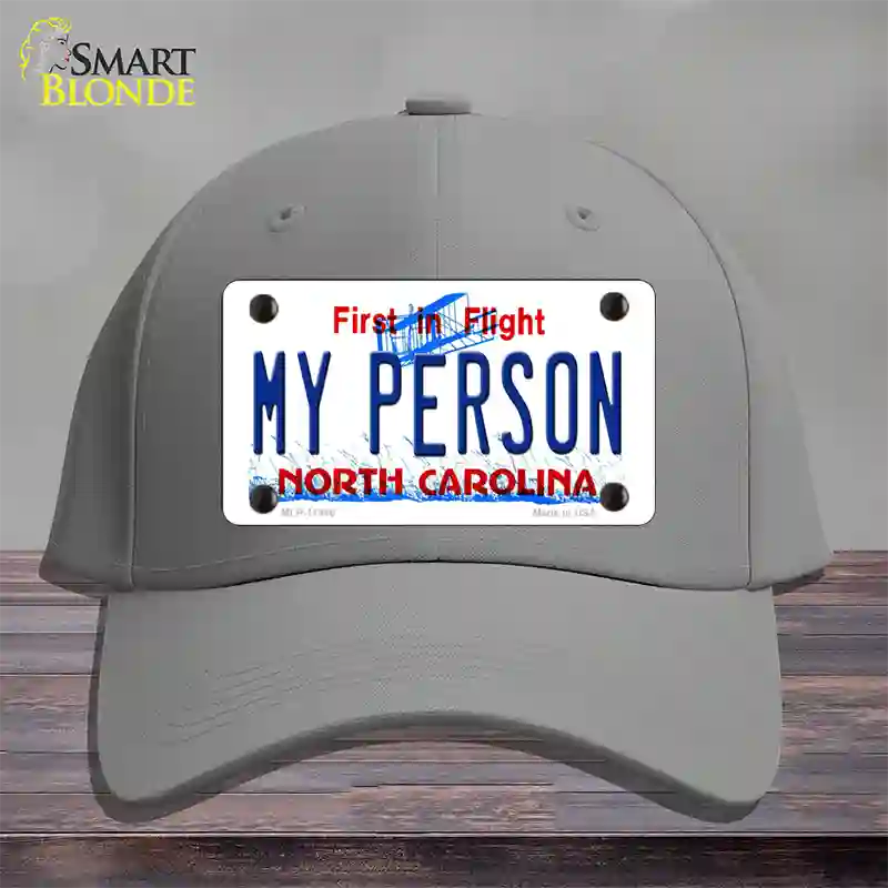 My Person North Carolina Novelty License Plate Hat Cotton / Gray