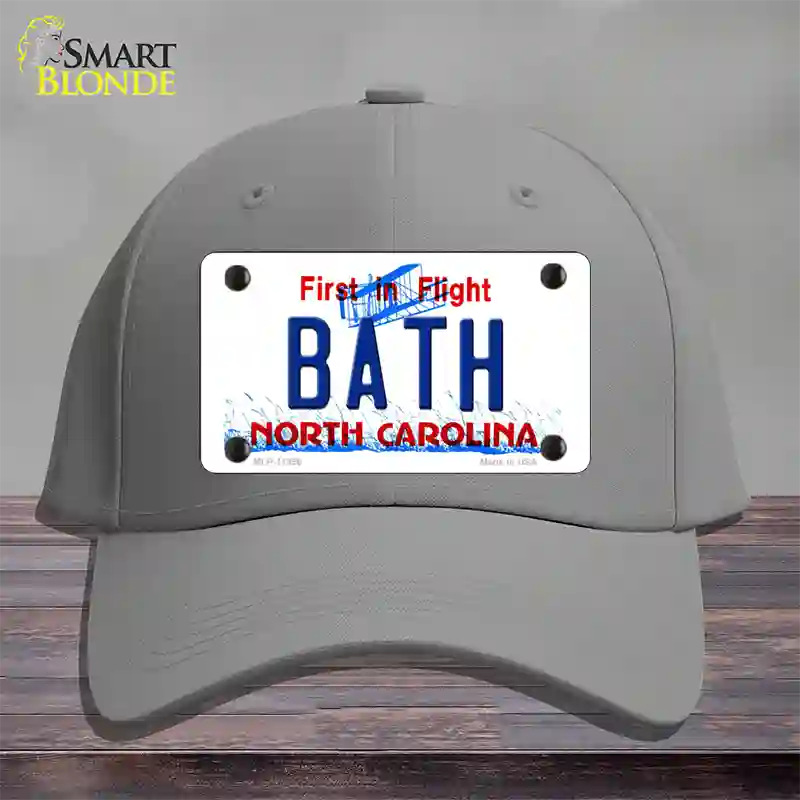 Bath North Carolina Novelty License Plate Hat Cotton / Gray