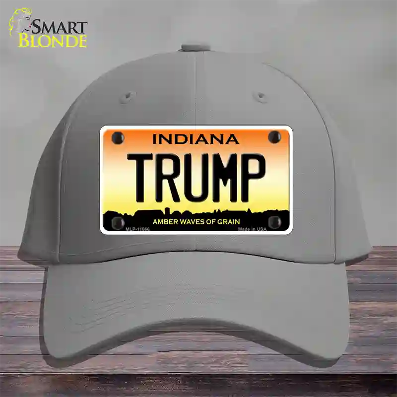 Trump Indiana Novelty License Plate Hat Cotton / Gray