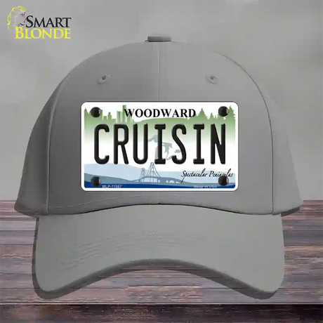 Cruisin Woodward Michigan Novelty License Plate Hat Cotton / Gray