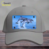 Dolphins Novelty License Plate Hat Cotton / Gray