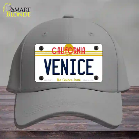 Venice California Novelty License Plate Hat Cotton / Gray