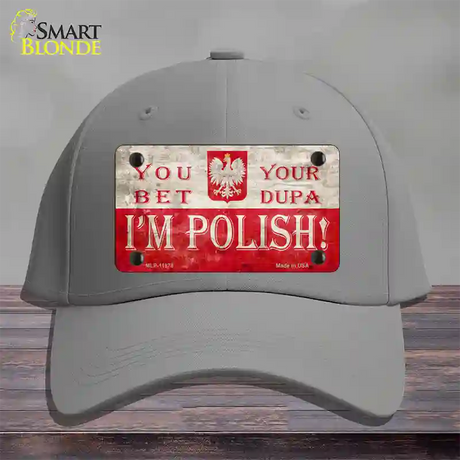 Im Polish Novelty License Plate Hat Cotton / Gray