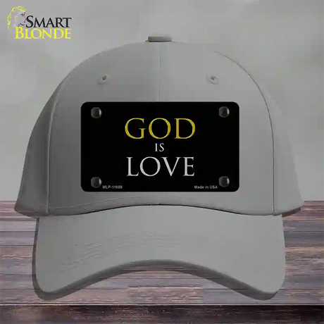 God Is Love Novelty License Plate Hat Cotton / Gray