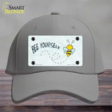 Bee Yourself Novelty License Plate Hat Cotton / Gray