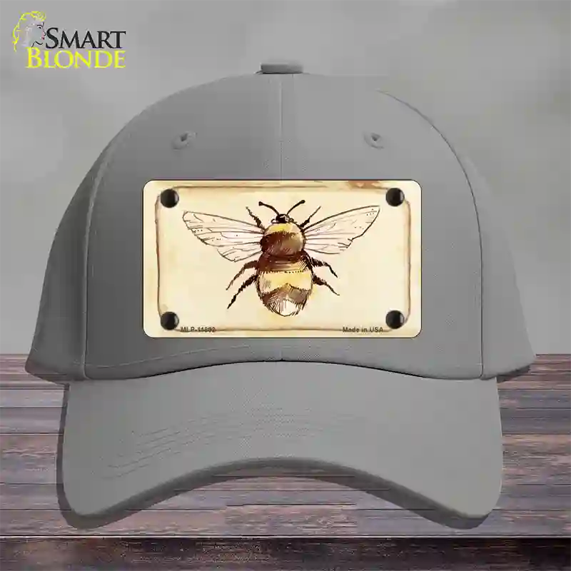 Bumble Bee Watercolor Novelty License Plate Hat Cotton / Gray