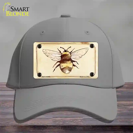 Bumble Bee Watercolor Novelty License Plate Hat Cotton / Gray