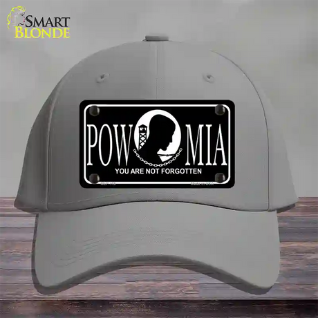 POW-MIA Novelty License Plate Hat Cotton / Gray