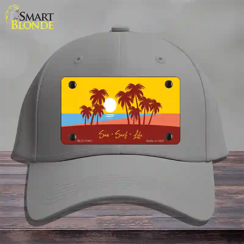 Sun Surf Life Novelty License Plate Hat Cotton / Gray