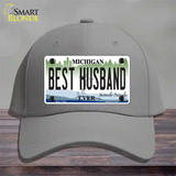 Michigan Best Husband Novelty License Plate Hat Cotton / Gray